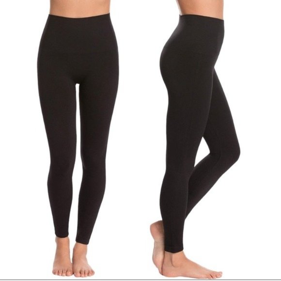 Spanx Black Look At Me Now Seamless Leggings - Picture 1 of 7